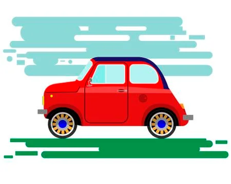 Small antique car Stock Illustration