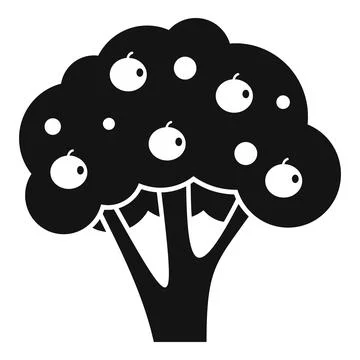Small apple tree icon simple vector. Farm harvest Stock Illustration