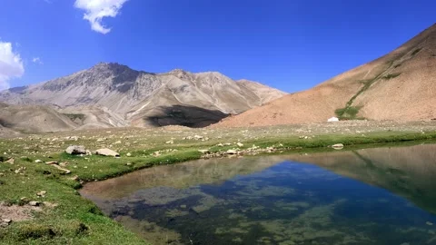 The small Arashan Lake Stock Footage 171070006