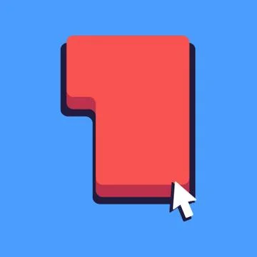 Small Arrow Touching the Keyboard Command Key with Shadow. Cursor Pointing to 스톡 일러스트