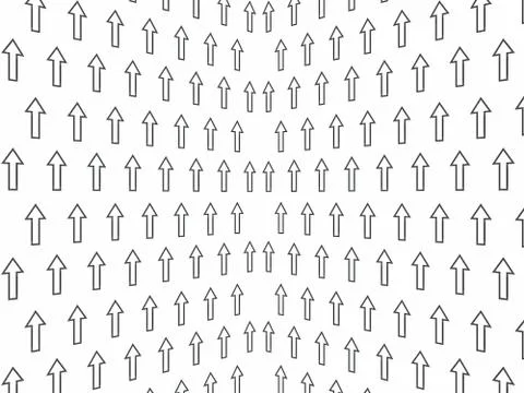 Small arrows up on a white background 3d illustration Stock Illustration