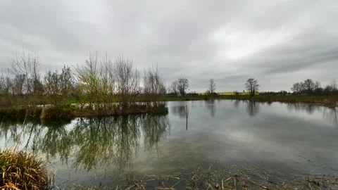 Small artificial lake Video stock 268434714