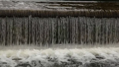 A small artificial waterfall Stock-Footage 71666866