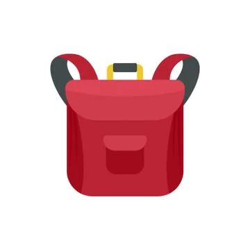 Small backpack icon, flat style Stock-Illustration