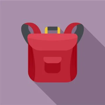 Small backpack icon, flat style Stock-Illustration