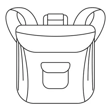 Small backpack icon, outline style Stock-Illustration