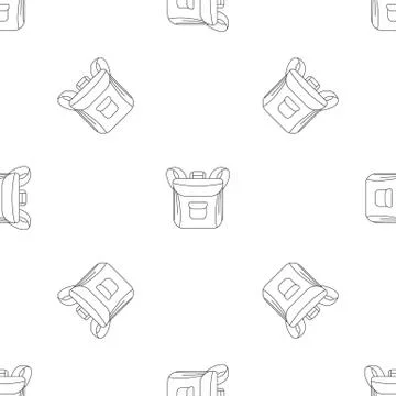 Small backpack pattern seamless Stock Illustration