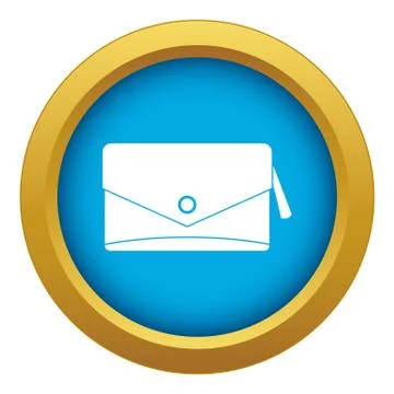 Small bag icon blue vector isolated イラスト素材