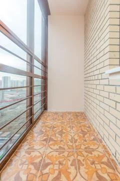 Small balcony interior Foto stock