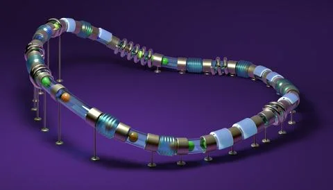 Small balls roll along the marble run Illustrazione stock