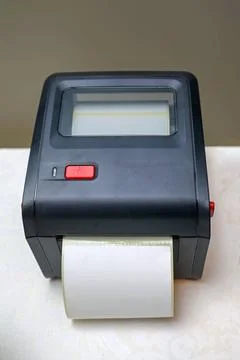 Small Barcode Printer Small Barcode Label Printer Equipment for Distributi... Stock-Fotos