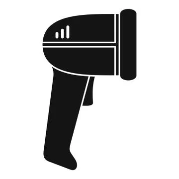 Small barcode scanner icon, simple style Stockillustratie