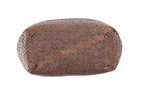 Small basket isolated on white background (top view) Stock Photos