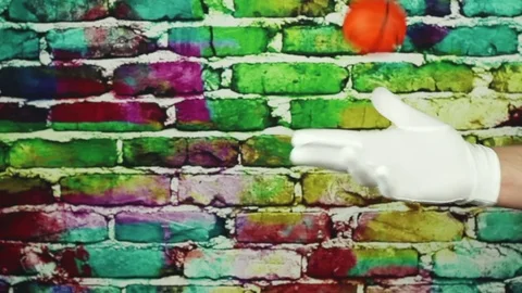 Small basketball ball Stock Footage 72860997