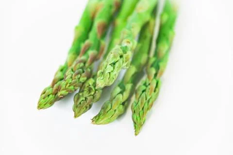 Small batch of delicious looking green asparagus Stock Photos