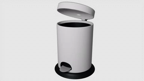 Small Bathroom Pedal Bin Video stock 320627820