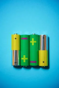Small batteries close-up Stock Photos