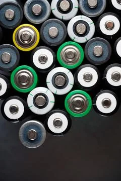 Small batteries view Stock Photos