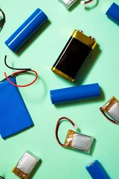 Small batteries view Stock Photos
