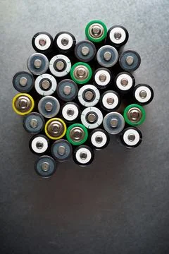 Small batteries view 库存照片