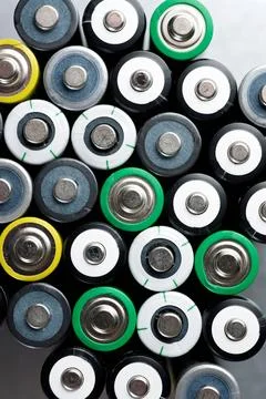 Small batteries view Stock Photos