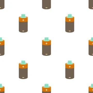 Small battery pattern seamless vector Stock Illustration