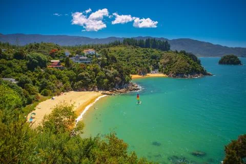 Small Bay with Sandy Beach Stock Photos