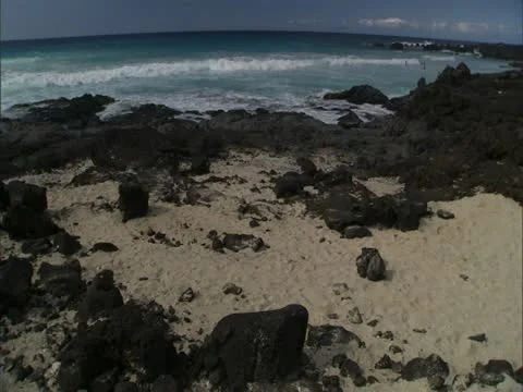Small Bay with Swimmers Stock-Footage 22244826