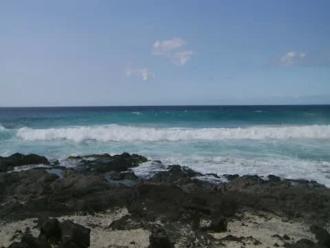 Small Bay with Swimmers Stock-Footage 22244827