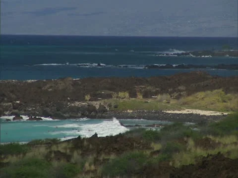 Small Bay with Swimmers Stock-Footage 22244856