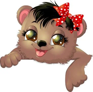 Small bear shows Stock Illustration