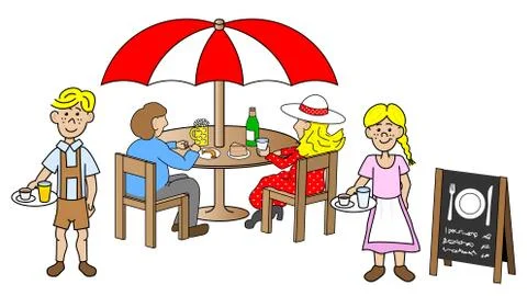 Small beer garden Stock Illustration