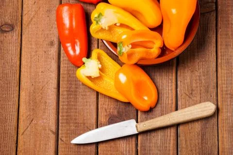 Small bell peppers Stock Photos
