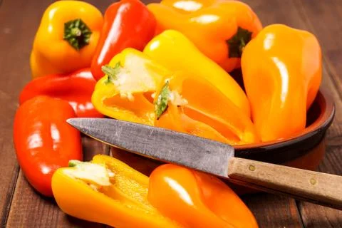 Small bell peppers Stock Photos