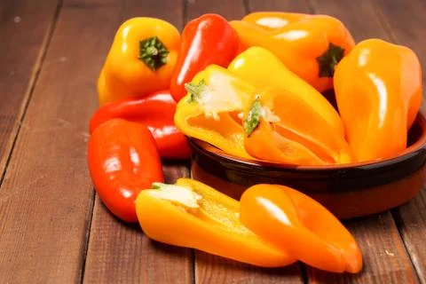Small bell peppers Stock Photos