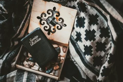 Small Bible inside a box Stock Photos