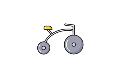 A small bicycle featuring two wheels positioned at the front, designed for .. Stock Footage 335137282