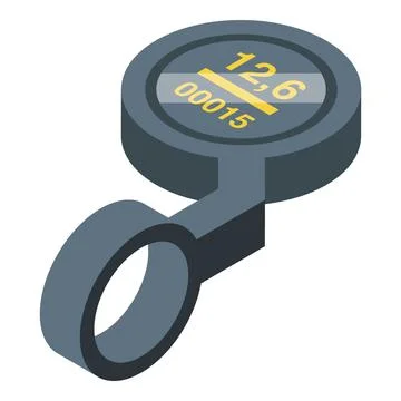 Small bike computer icon isometric vector. Digital energy Stock Illustration