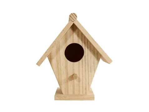 Small birdhouse isolated Stock Photos