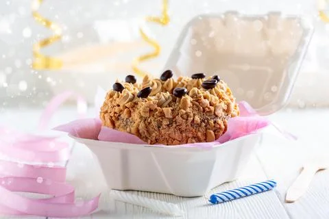Small birthday cake. Stock Photos