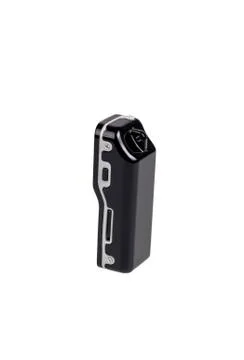 Small black action camera, video recorder. Stock Photos