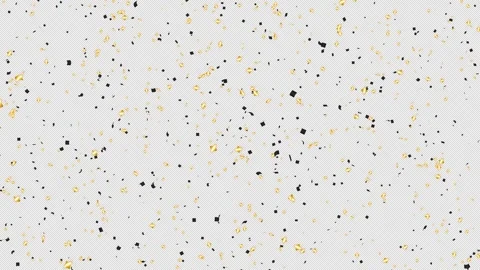 Small Black and Gold Confetti Falling Seamless Loop with Alpha Stock Footage 337754996