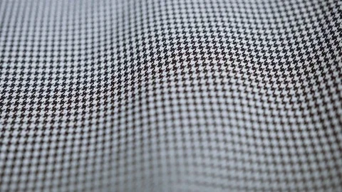 Small black-and-white texture fabric . use as background. close-up Stock Footage 81261819