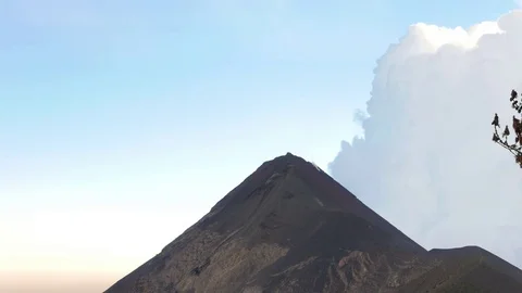 Small Black Eruption o the Vulcan Stock Footage 74229231