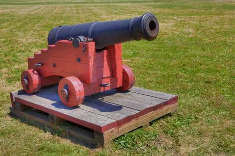 Small black field cannon Stock Photos