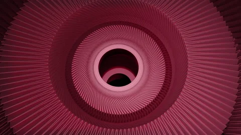 Small black hole surrounded by round lined shapes in pulsating motion. Design Video stock 196183960