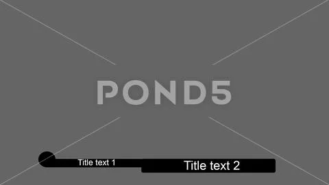 Small Black lower third with 2 text options PSD-Vorlage