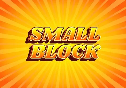 Small block. Text effect in gradient yellow orange color, 3D look. Yellow b.. Stock Illustration