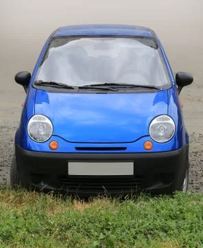Small blue car Stock Photos