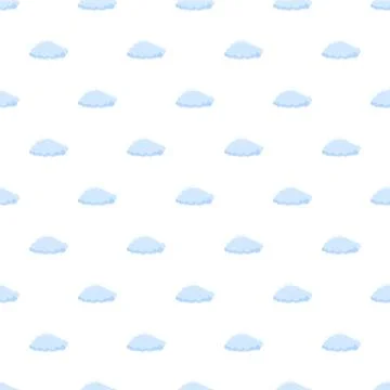 Small blue cloud seamless pattern white background イラスト素材